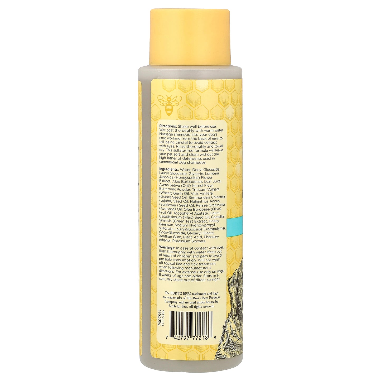 Burt's Bees, Itch-Soothing Shampoo with Honeysuckle and Aloe Vera, For Dogs, 16 fl oz (473 ml)
