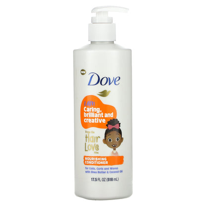 Dove, Kids Care, Nourishing Conditioner, For Coils, Curls and Waves, 17.5 fl oz (518 ml)
