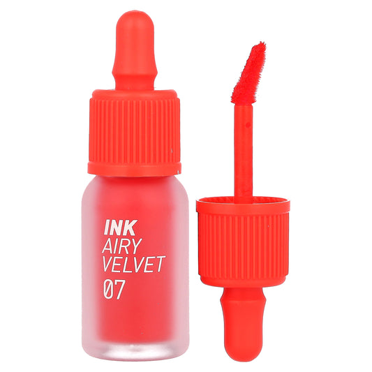 Peripera, Ink Airy Velvet Lip Tint, 07 Heart Grapefruit, 0.14 oz (4 g)