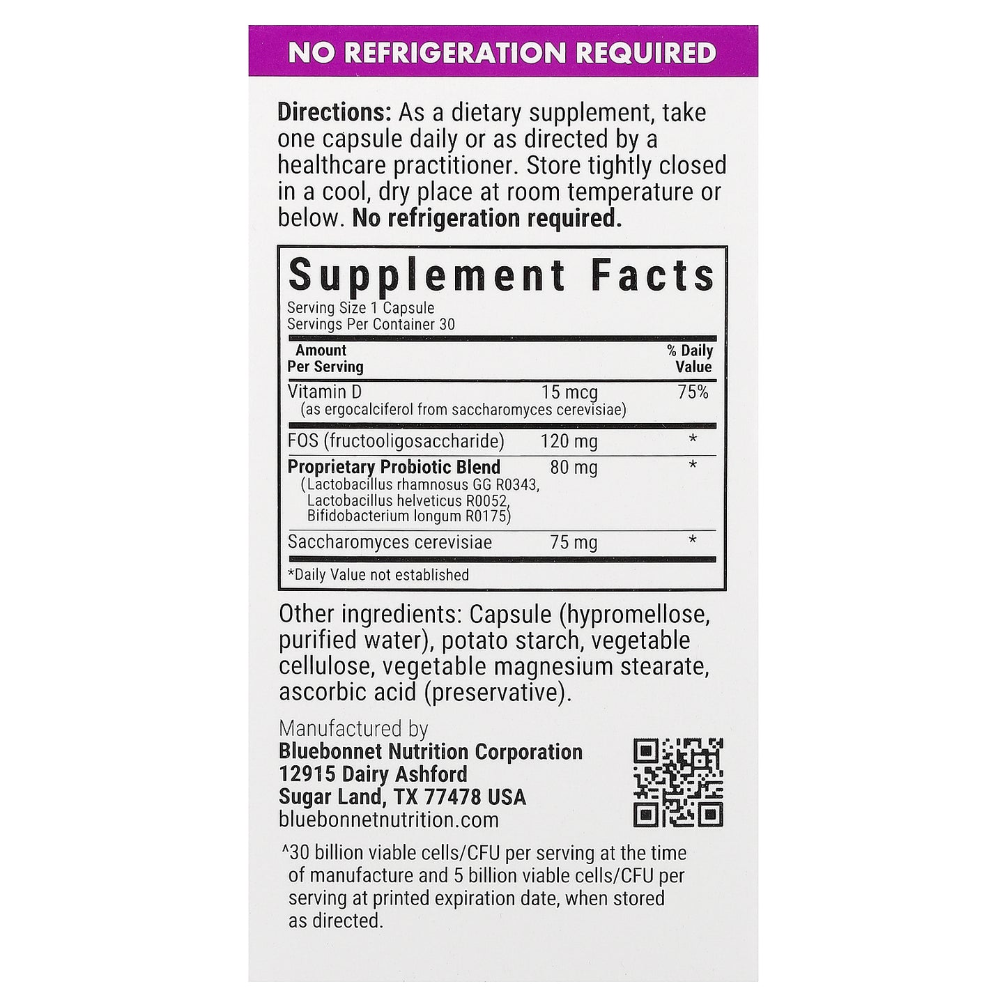 Bluebonnet Nutrition, Pre, Pro, Post Probiotic, 30 Vegetable Capsules