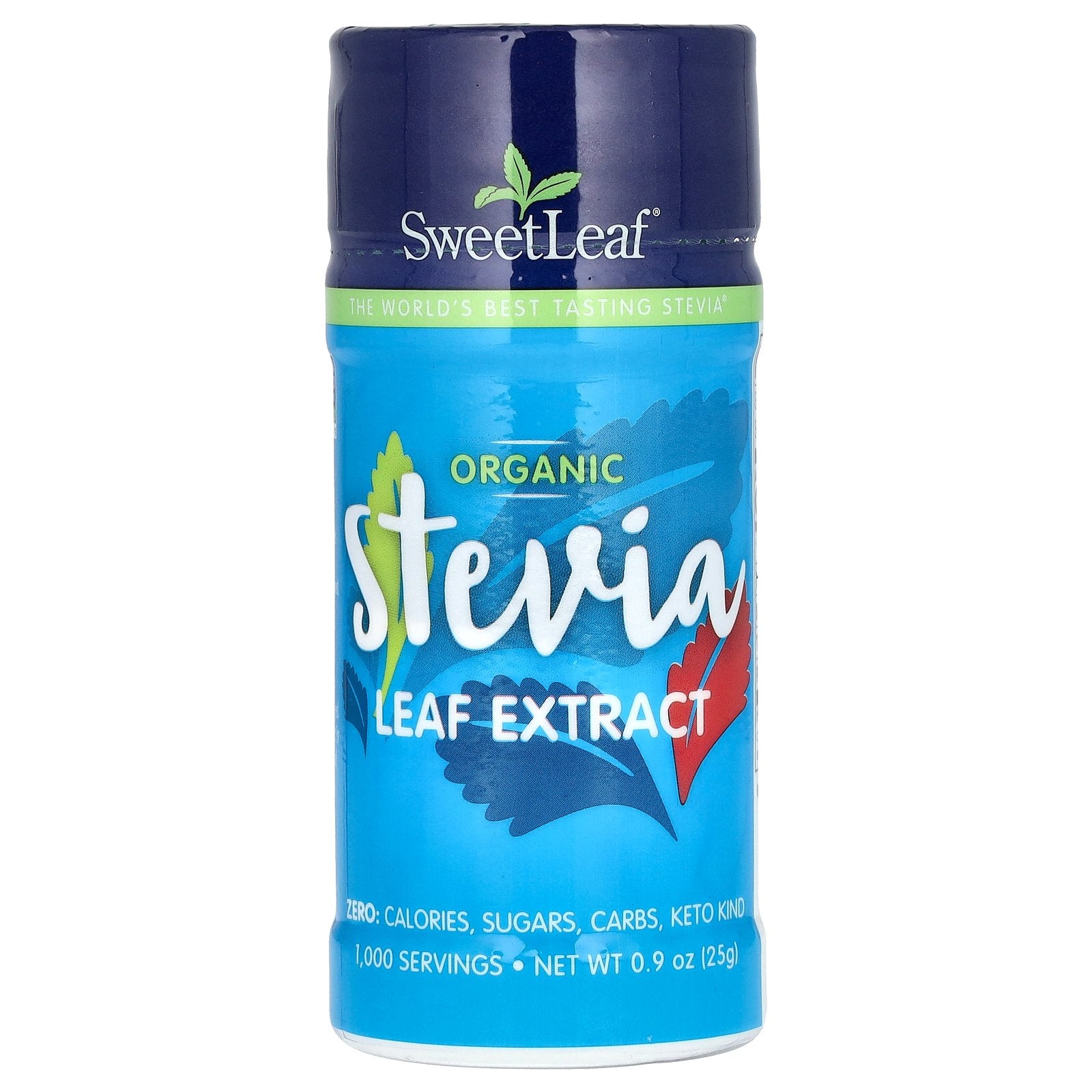 SweetLeaf Stevia, Organic Stevia Leaf Extract, 0.9 oz (25 g)