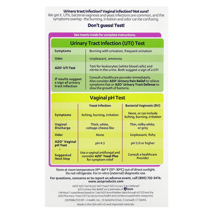 AZO, UTI & Vaginal pH Test Kit , 2 Piece Kit