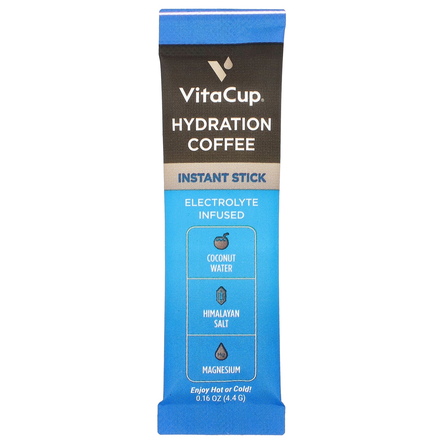 VitaCup, Hydration Instant Coffee & Electrolytes, Medium Roast, 18 Single-Serve Sticks, 0.16 oz (4.4 g) Each
