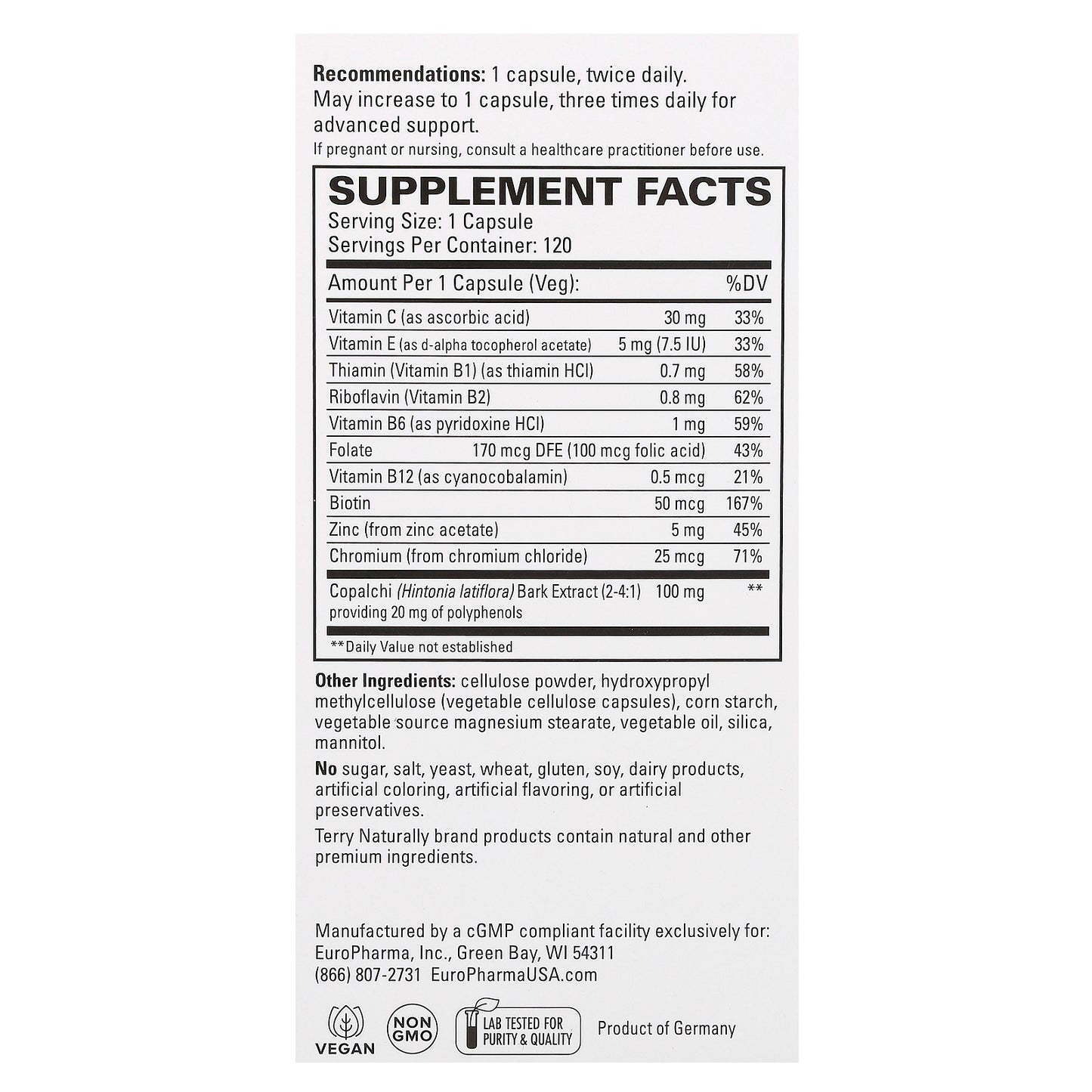 Terry Naturally, Sucontral D, 120 Capsules