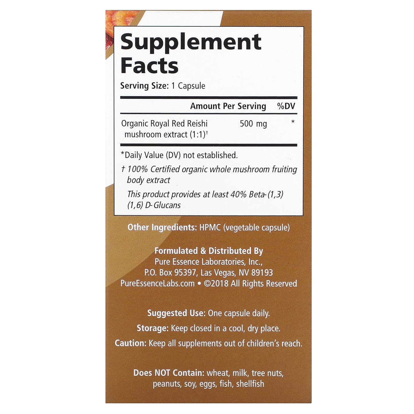 Pure Essence, My Pure, Reishi, 500 mg, 30 Vegi-Caps