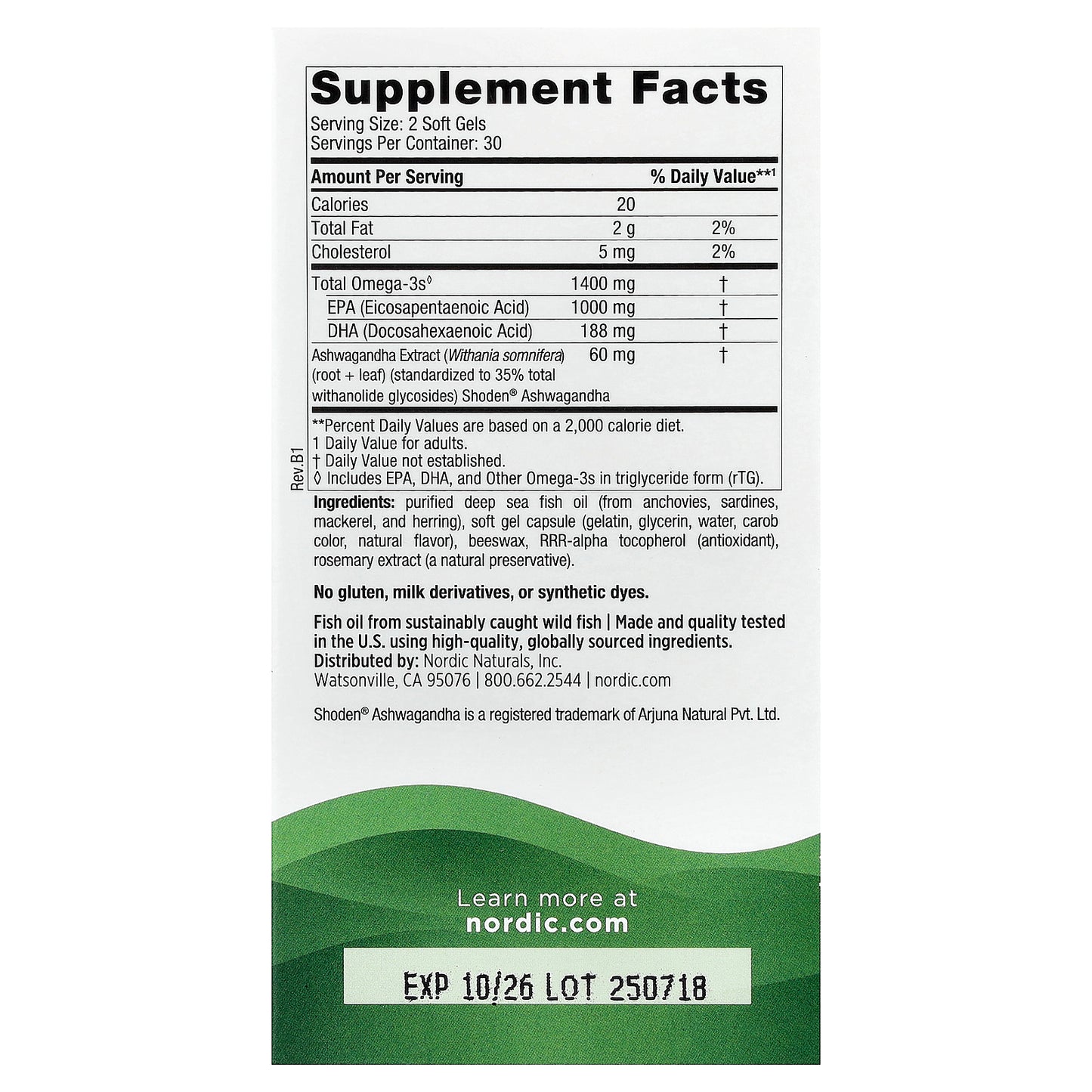 Nordic Naturals, Mood Support, Omega Blend, 60 Soft Gels