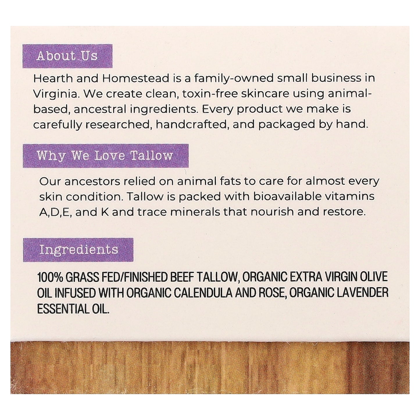 Hearth and Homestead, Whipped Tallow Balm, Lavender, 1.3 oz (37 g)