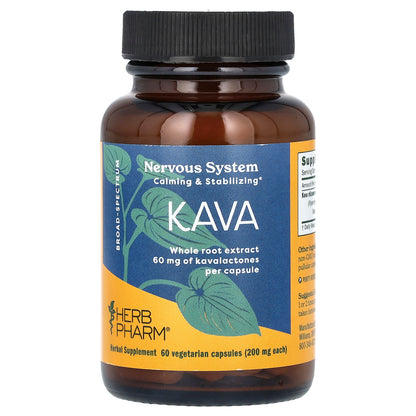Herb Pharm, Kava, 60 Vegetarian Capsules (200 mg per Capsule)