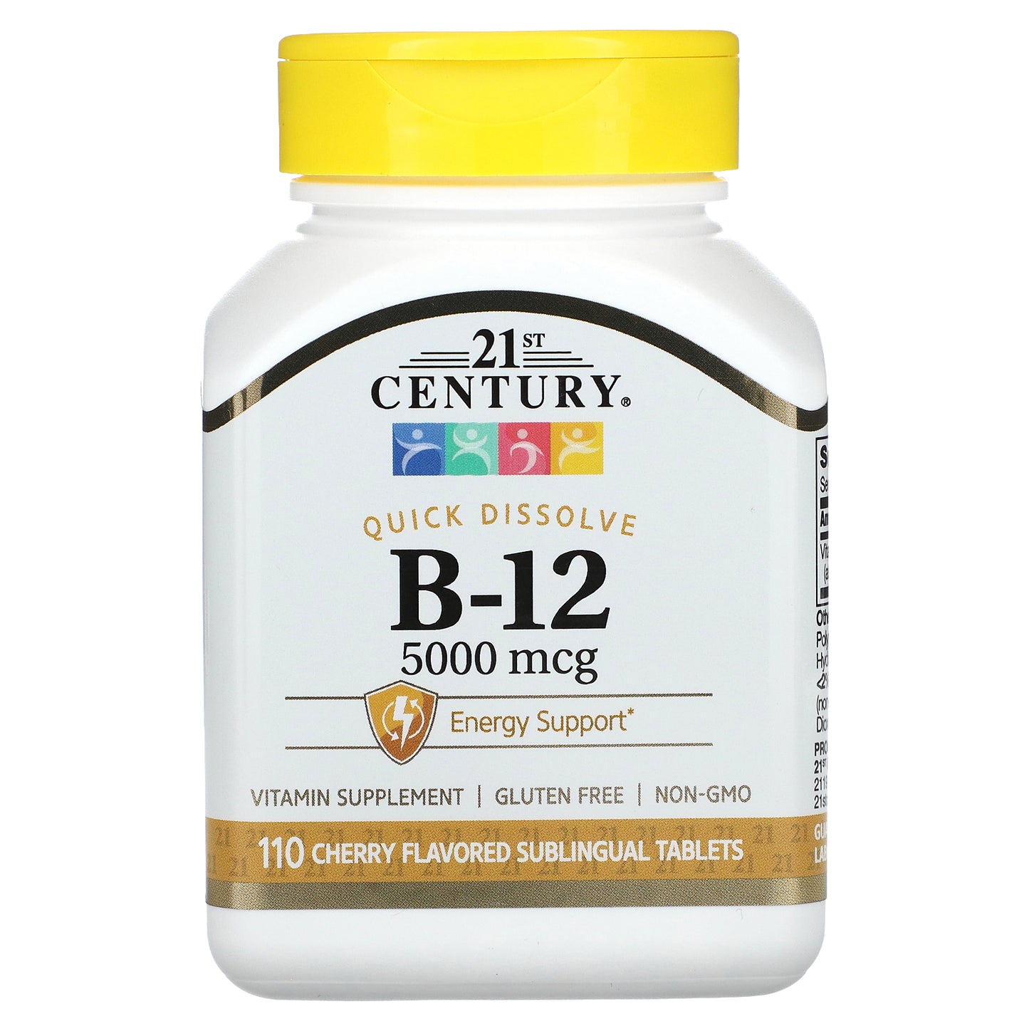 21st Century, B-12, Cherry, 5,000 mcg, 110 Sublingual Tablets