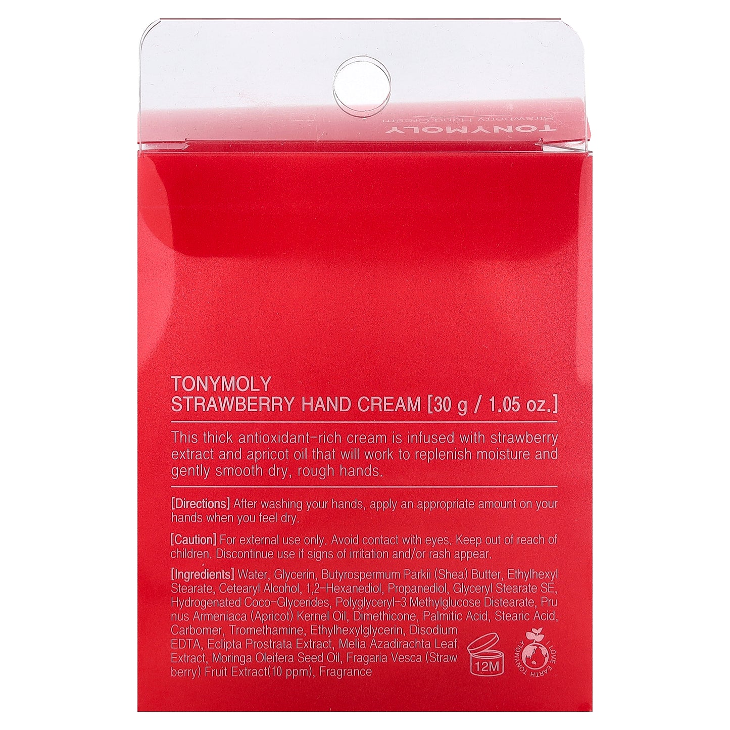 TonyMoly, Hand Cream, Strawberry, 1.05 oz (30 g)
