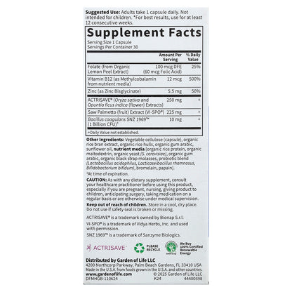 Garden of Life, Hair Growth+ for Men, 30 Vegetarian Capsules