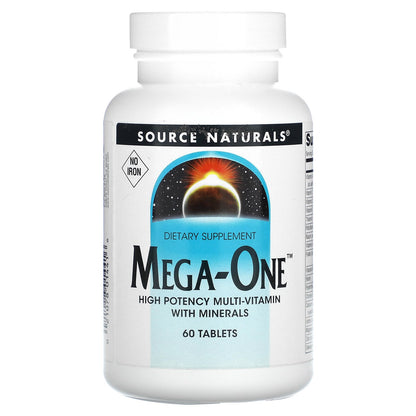 Source Naturals, Mega-One, No Iron, 60 Tablets