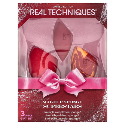 Real Techniques, Makeup Sponge Superstars, 3 Piece Set