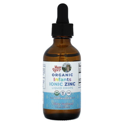 MaryRuth's, Organic Infants Ionic Zinc, Liquid Drops, 6-12 Months, Unflavored, 2 fl oz (60 ml)