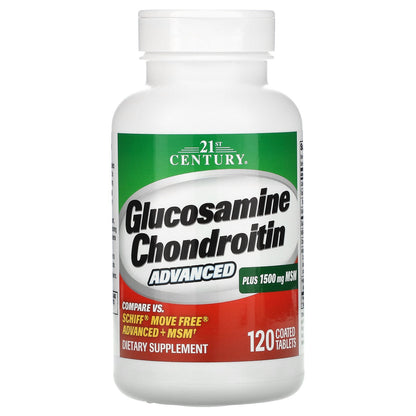 21st Century, Glucosamine Chondroitin Advanced, 120 Coated Tablets