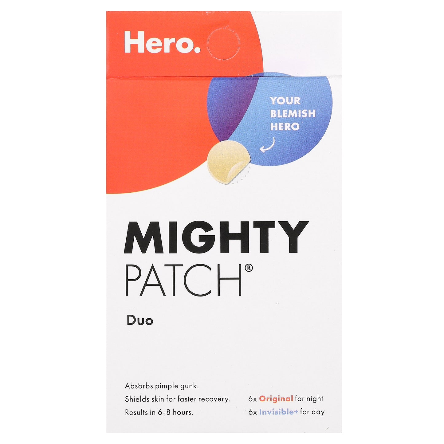 Hero Cosmetics, Mighty Patch® Duo,  6 Original + 6 Invisible Patches