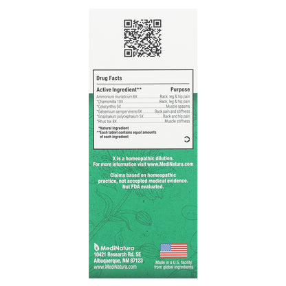 MediNatura, BHI, Back Pain Relief Tables, 100 Tablets