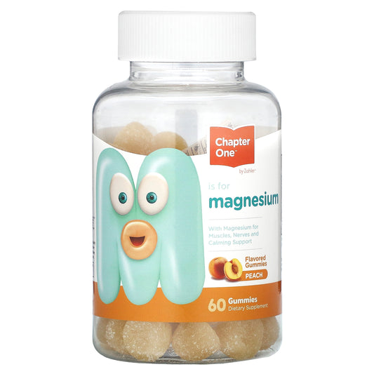 Chapter One, Magnesium Gummies, Peach, 60 Gummies