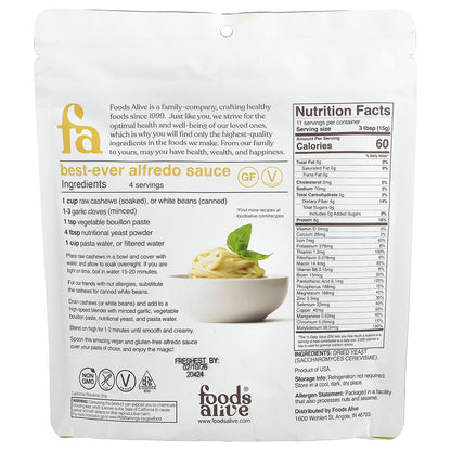 Foods Alive, Nutritional Yeast Flakes, 6 oz (170 g)