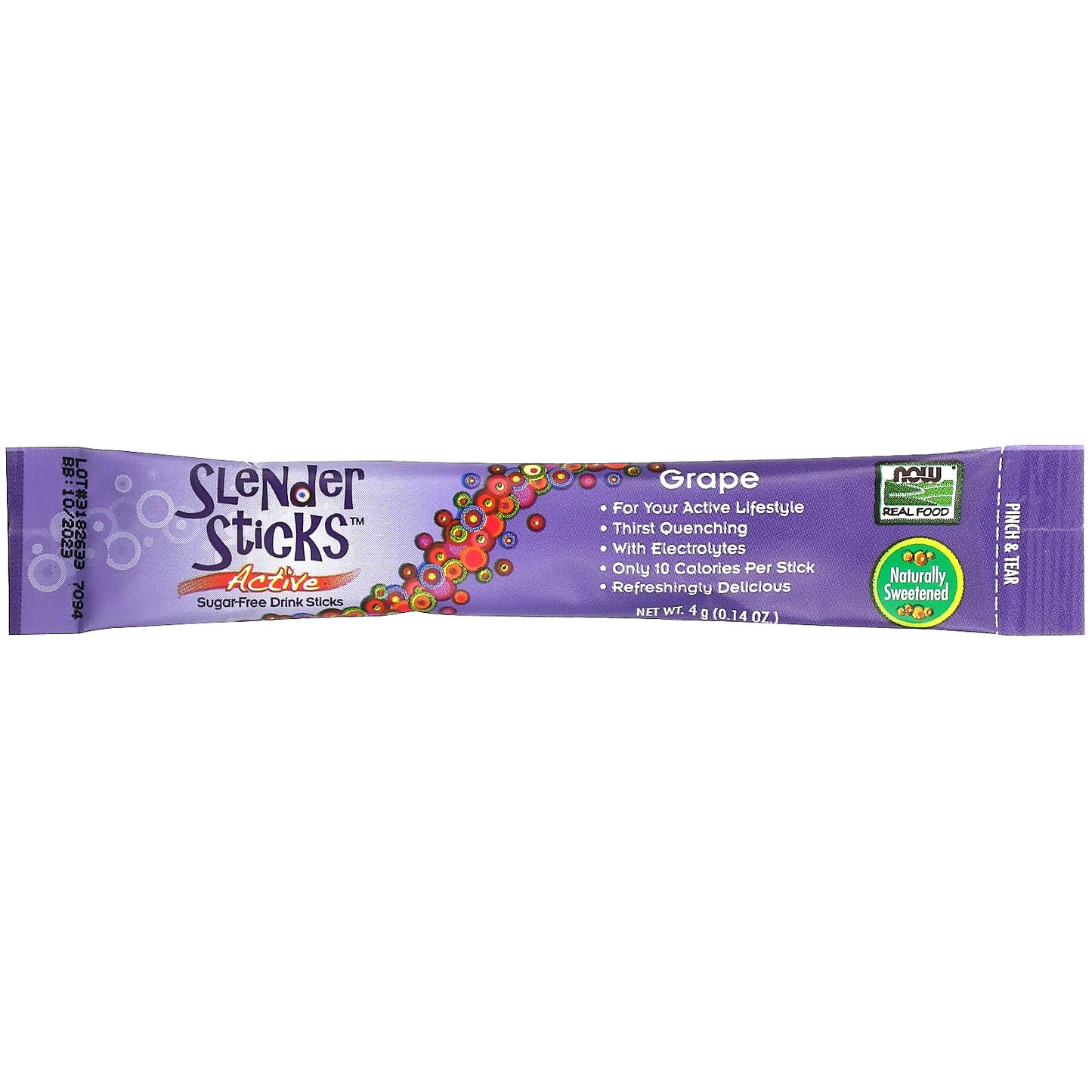 NOW Foods, Real Food, Slender Sticks, Active Grape, 12 Sticks, 1.7 oz (48 g)