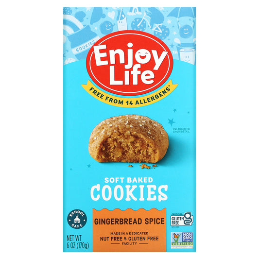 Enjoy Life Foods, Soft Baked Cookies, Gingerbread Spice, 6 oz (170 g)