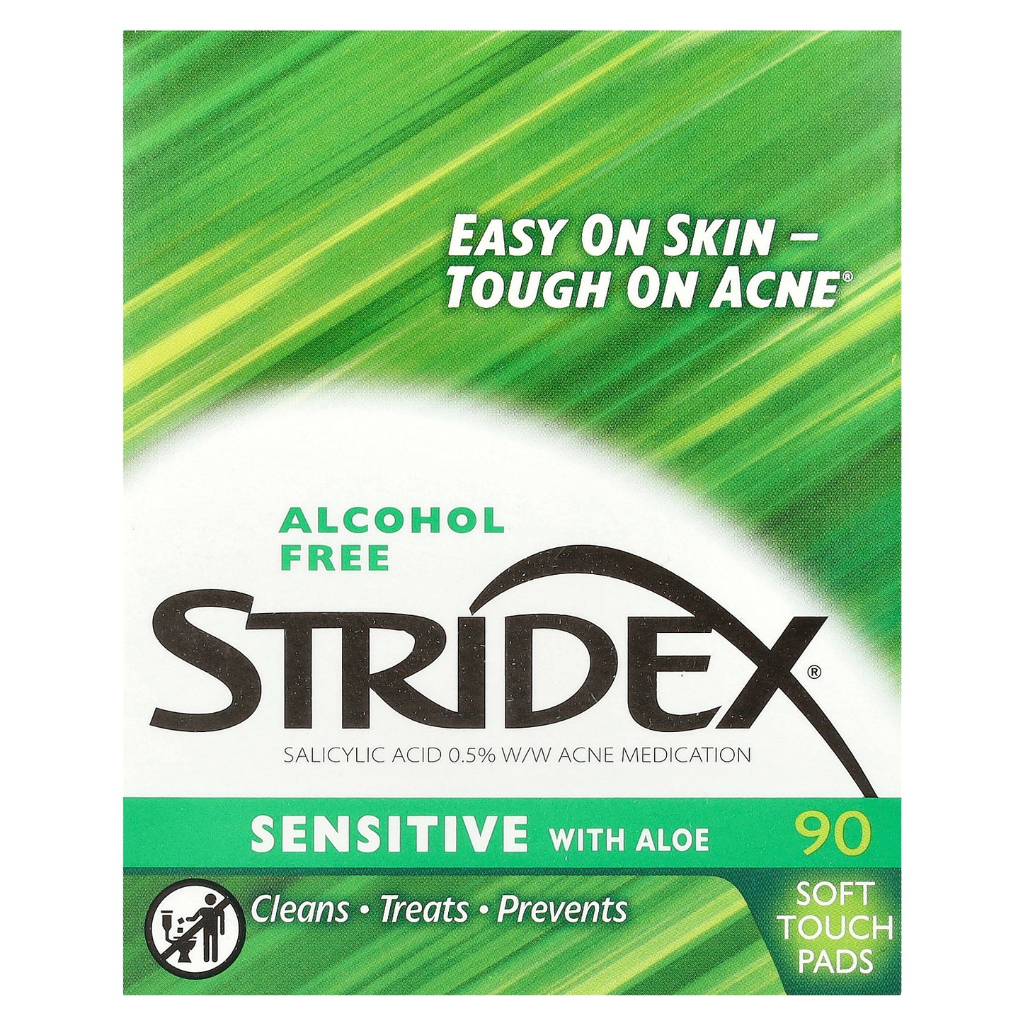 Stridex, Sensitive with Aloe, Alcohol Free, 90 Soft Touch Pads