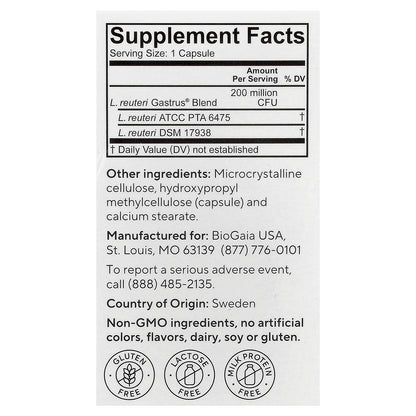 BioGaia, Gastrus® Probiotic Capsules, 60 Pure Action Capsules