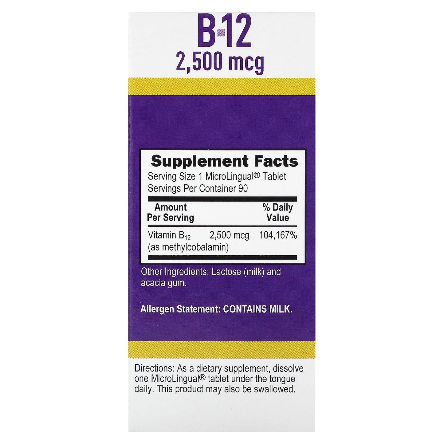 Superior Source, Methylcobalamin B-12, 2,500 mcg, 90 Instant Dissolve Tablets