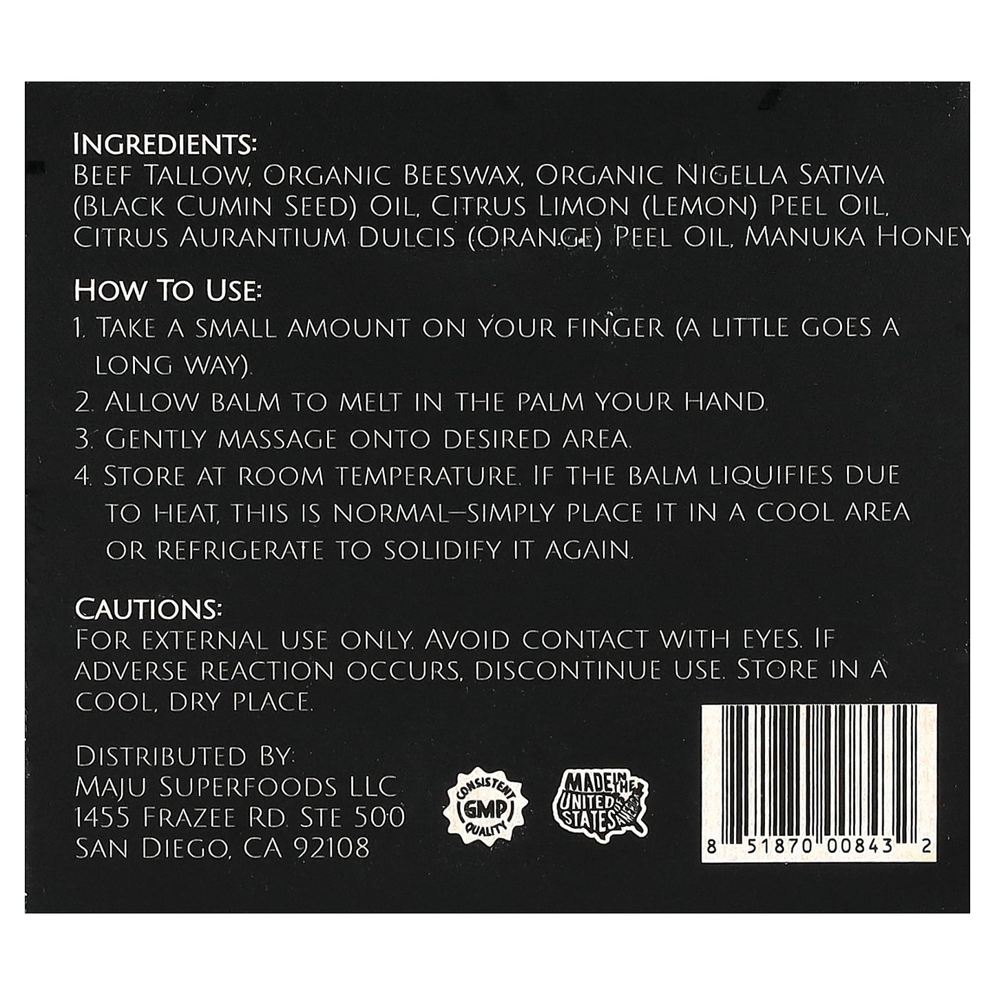 Maju Superfoods, Tallow Honey Balm, Morning Citrus,  2 fl oz (59.15 ml)