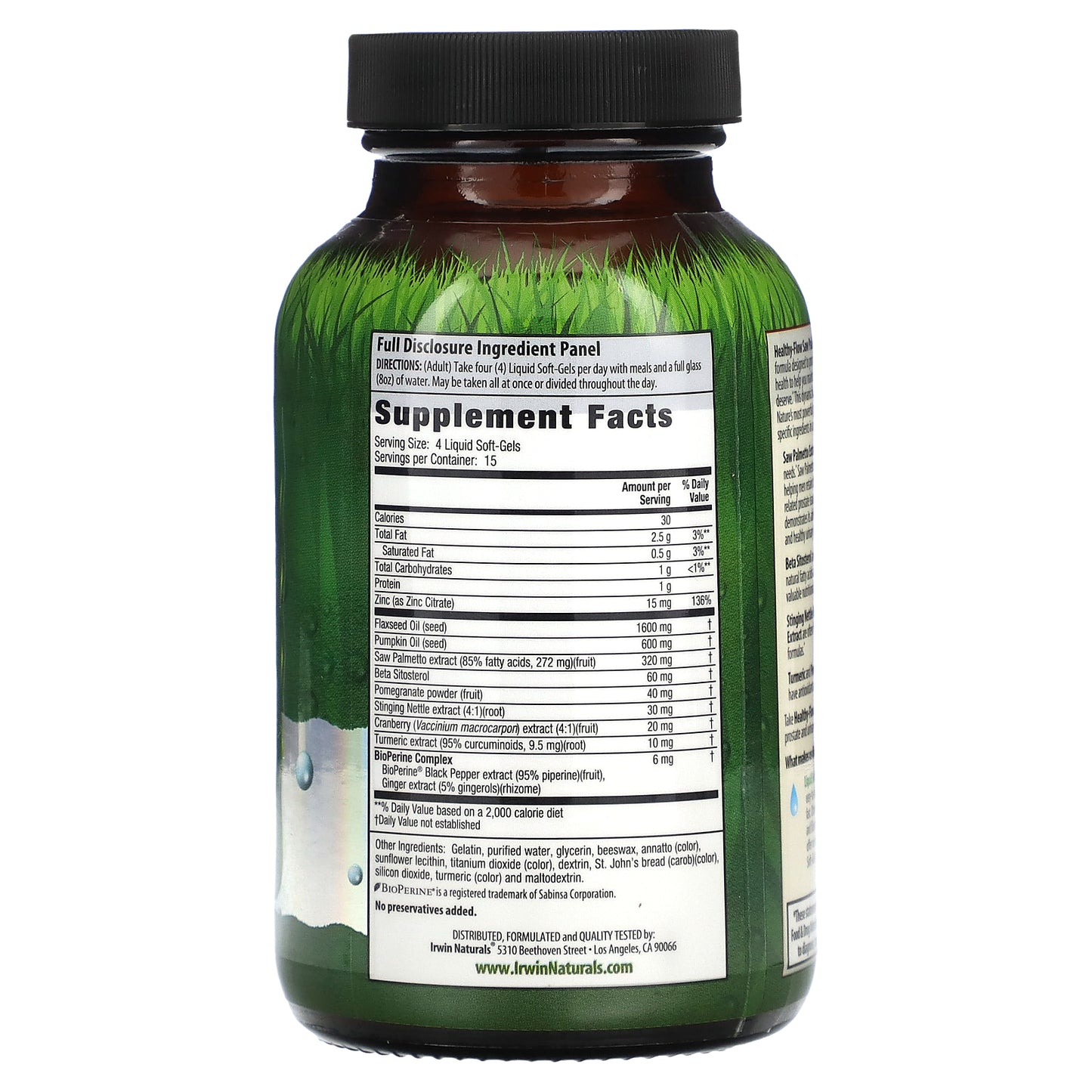 Irwin Naturals, Healthy-Flow Saw Palmetto, 60 Liquid Soft-Gels