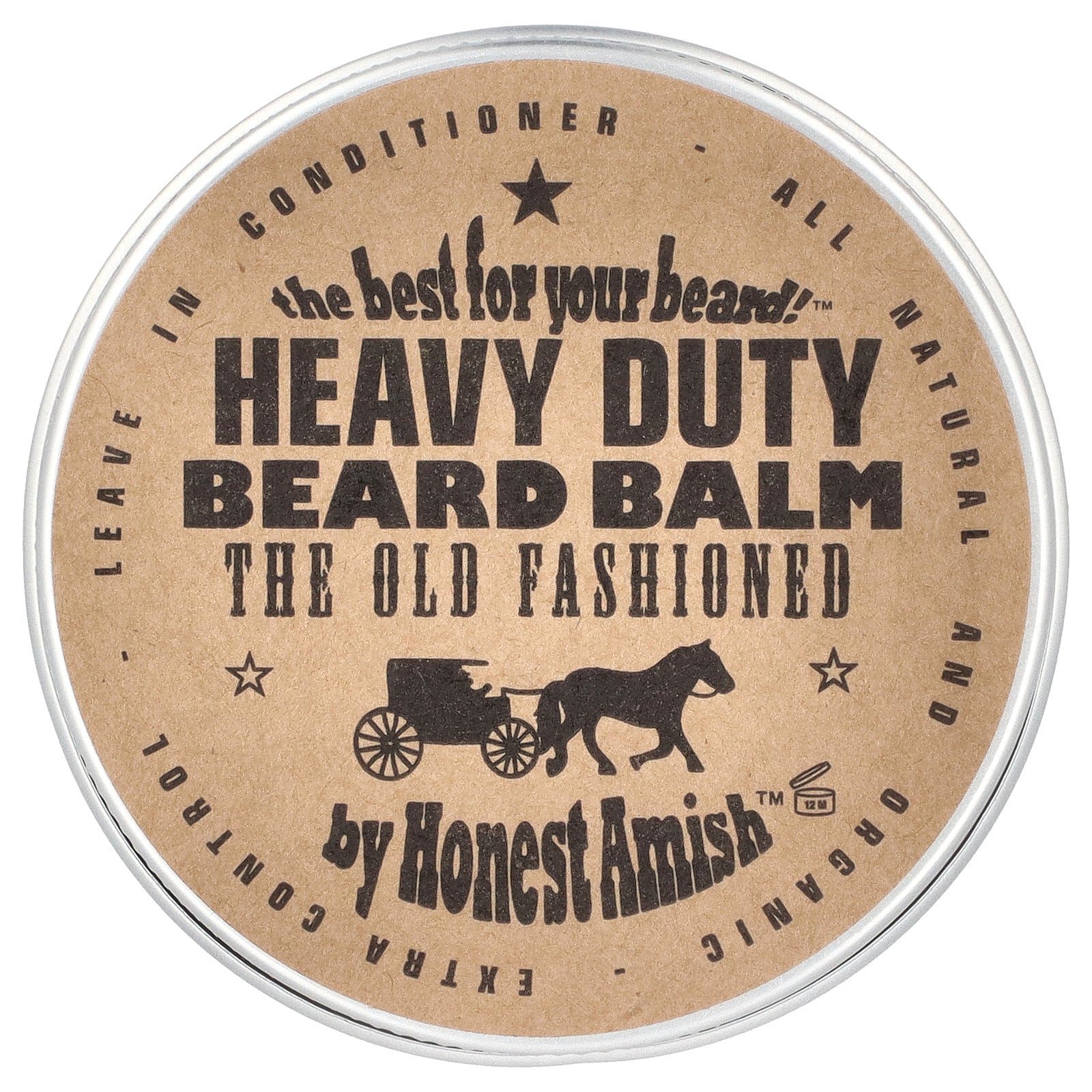 Honest Amish, Heavy Duty Beard Balm, 4 oz (120 ml)