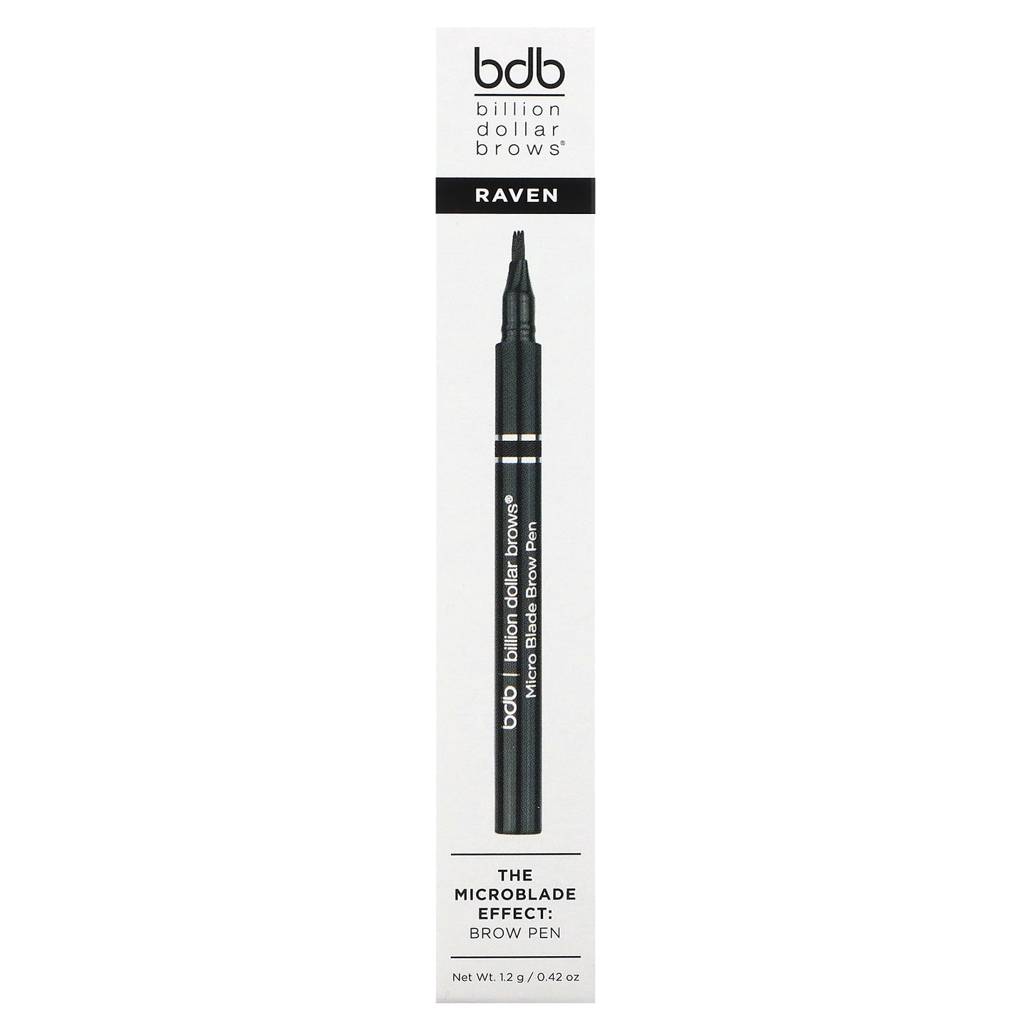 Billion Dollar Beauty, Billion Dollar Brows, The Microblade Effect, Brow Pen, Raven, 0.42 oz (1.2 g)