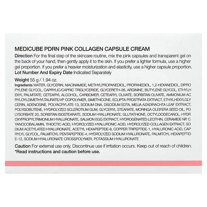 Medicube, PDRN Pink Collagen Capsule Cream, 1.94 oz (55 g)