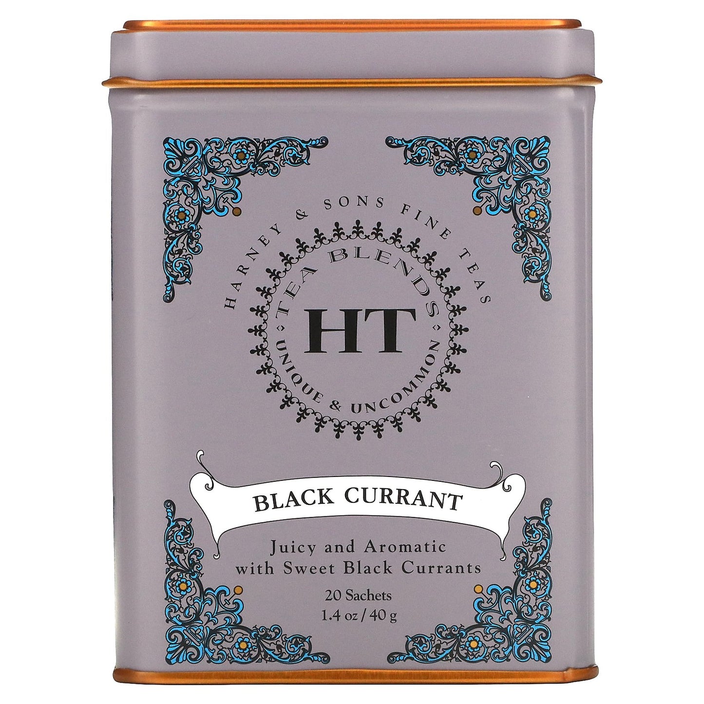 Harney & Sons, HT Tea Blends, Black Currant Tea, 20 Tea Sachets, 1.4 oz (40 g)