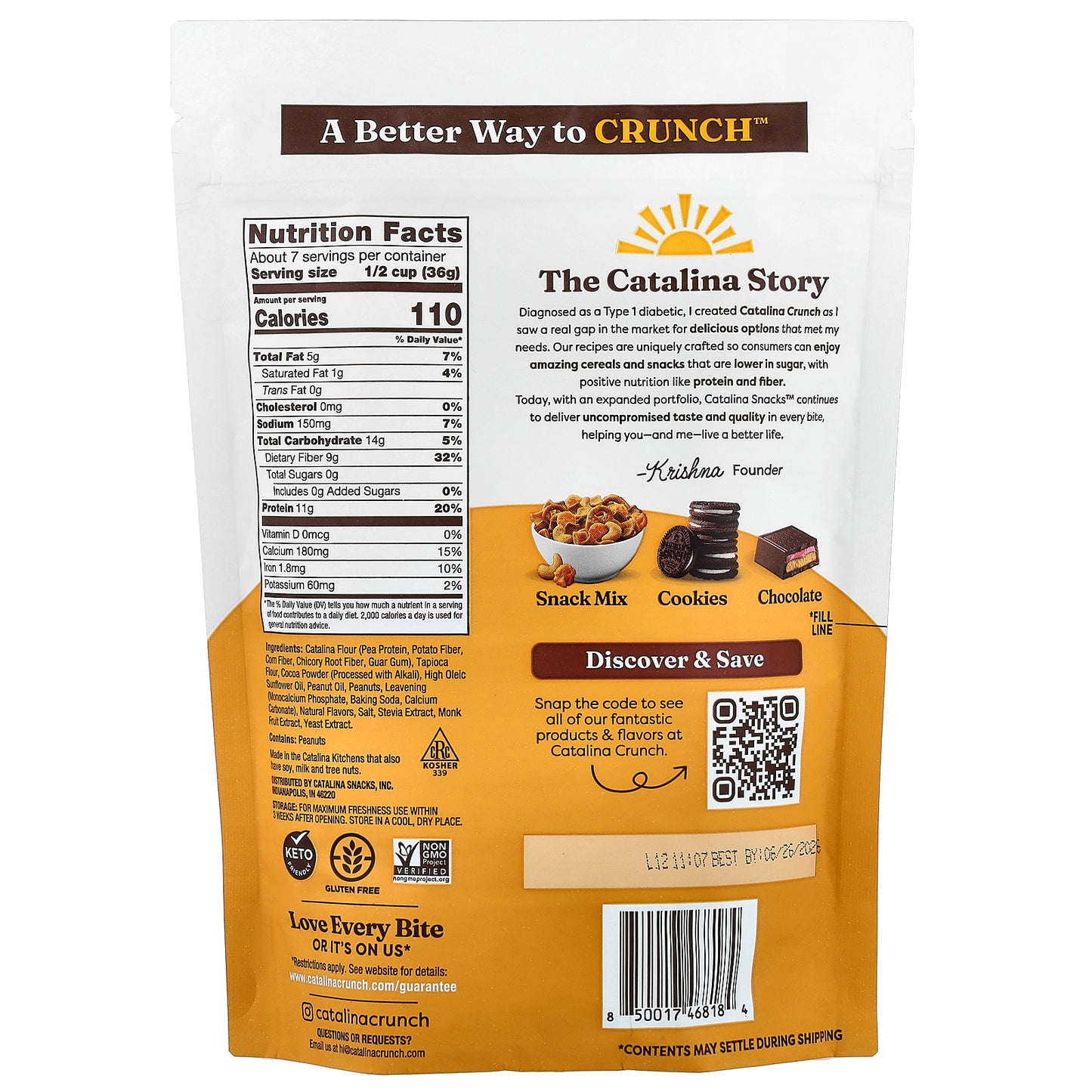 Catalina Crunch, Protein Cereal, Chocolate Peanut Butter, 9 oz (255 g)