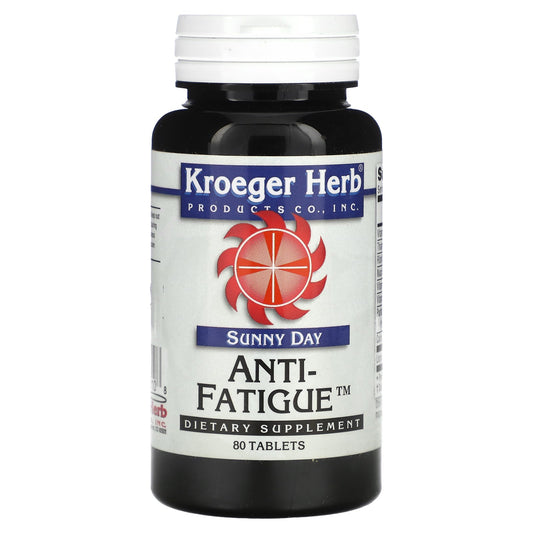 Kroeger Herb Co, Sunny Day, Anti-Fatigue, 80 Tablets