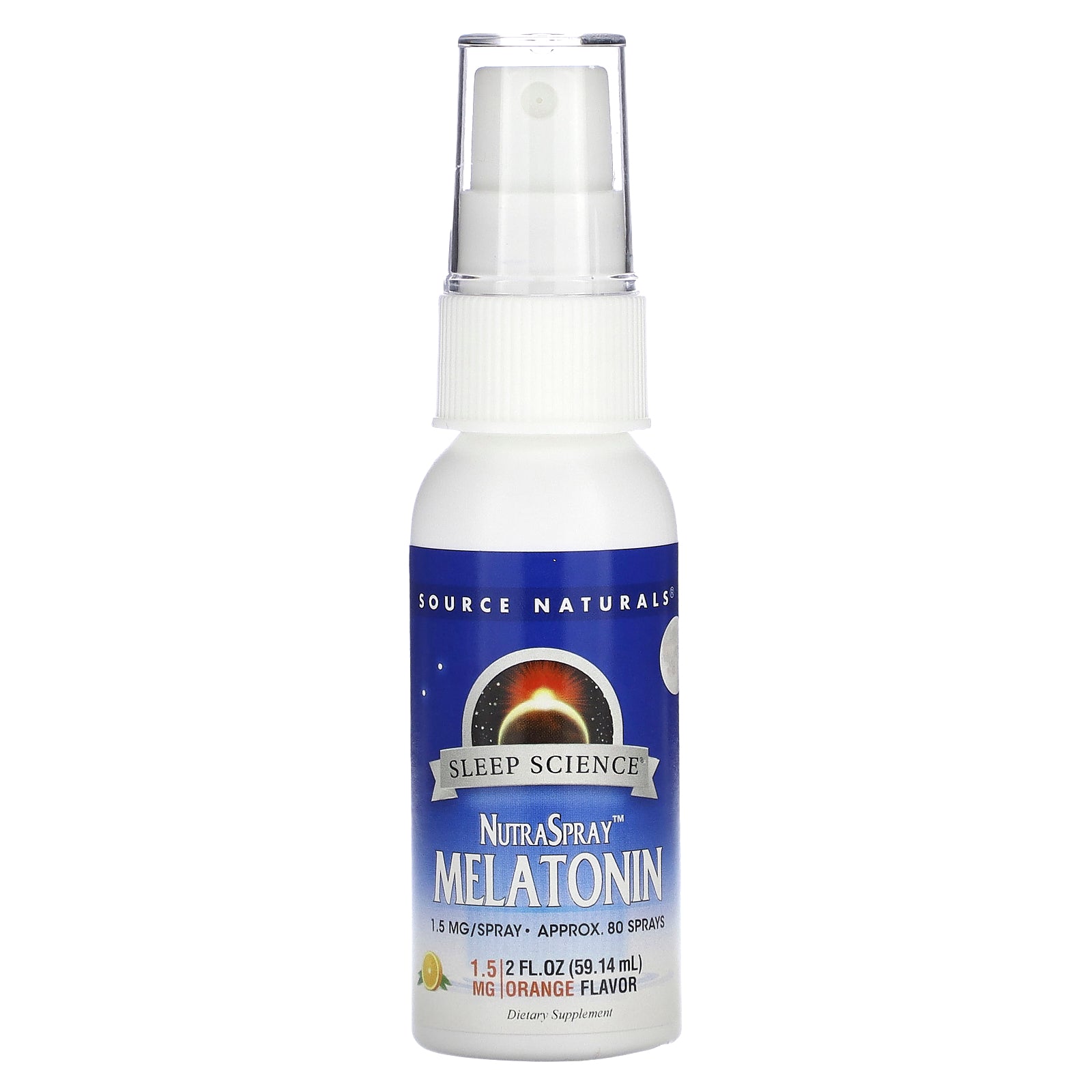 Source Naturals, Sleep Science, NutraSpray Melatonin, Orange, 1.5 mg, 2 fl oz (59.14 ml)