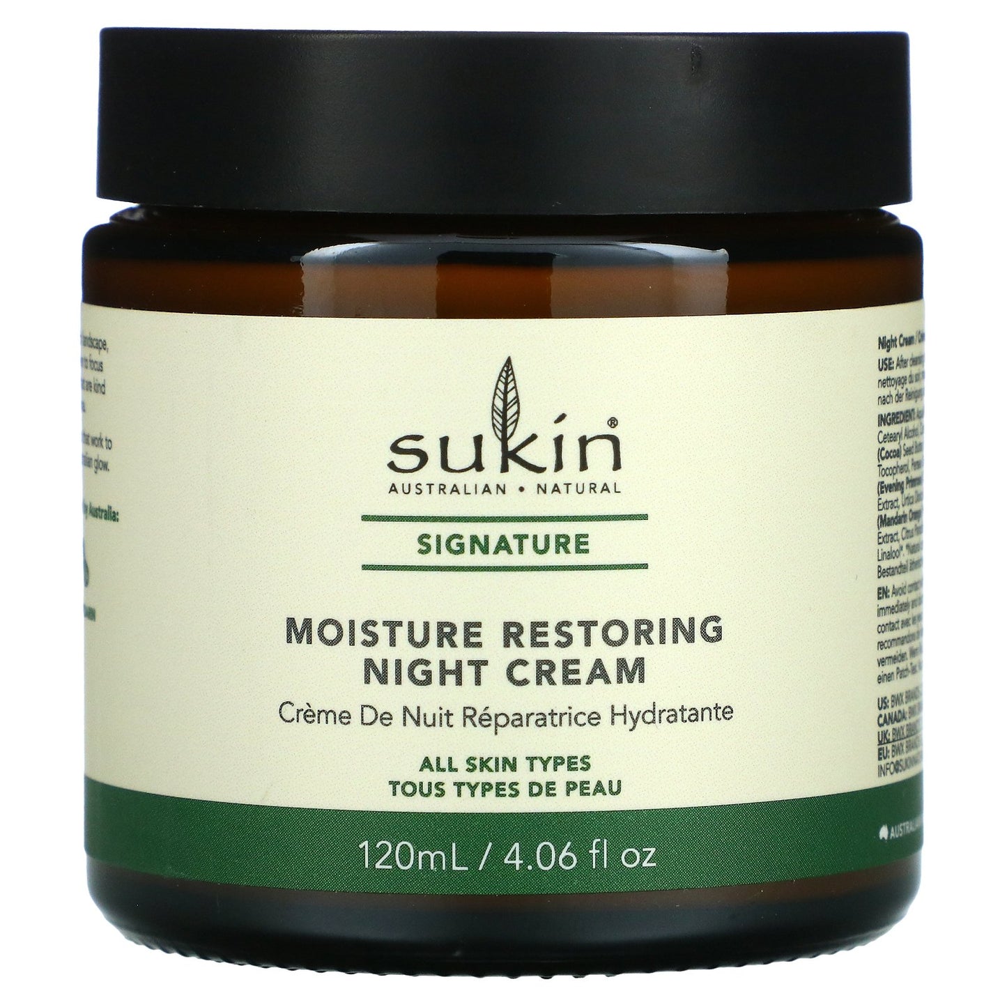 Sukin, Moisture Restoring Night Cream, 4.06 fl oz (120 ml)