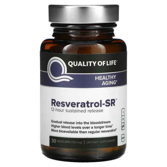 Quality of Life, Resveratrol-SR, 150 mg, 30 Vegicaps