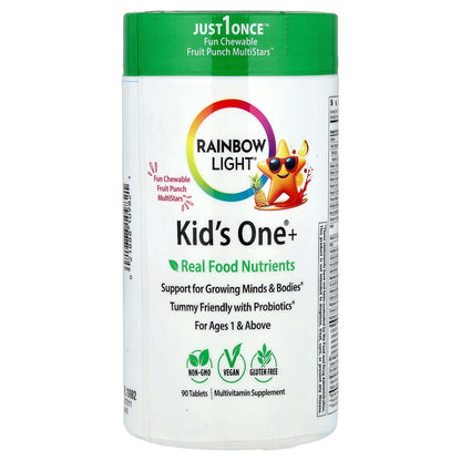 Rainbow Light, Kid's One®+, For Ages 1 & Above, Fruit Punch, 90 Tablets