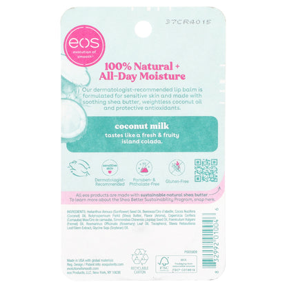 EOS, 100% Natural Smooth Lip Balm, Coconut Milk, 0.25 oz (7 g)