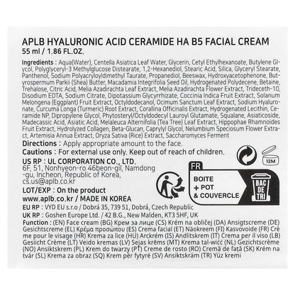 APLB, Hyaluronic Acid Ceramide HA B5 Facial Cream, 1.86 fl oz (55 ml)