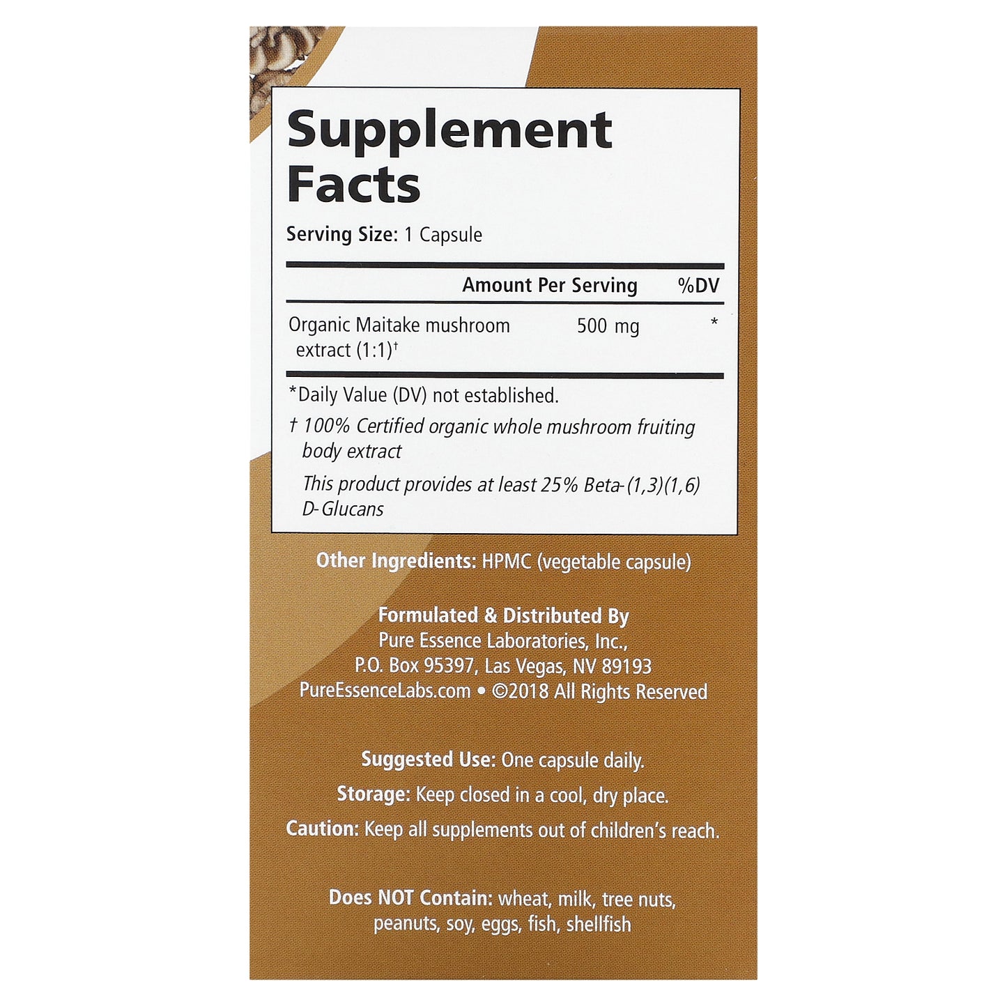 Pure Essence, MyPure, Maitake, 500 mg, 60 Vegi-Caps