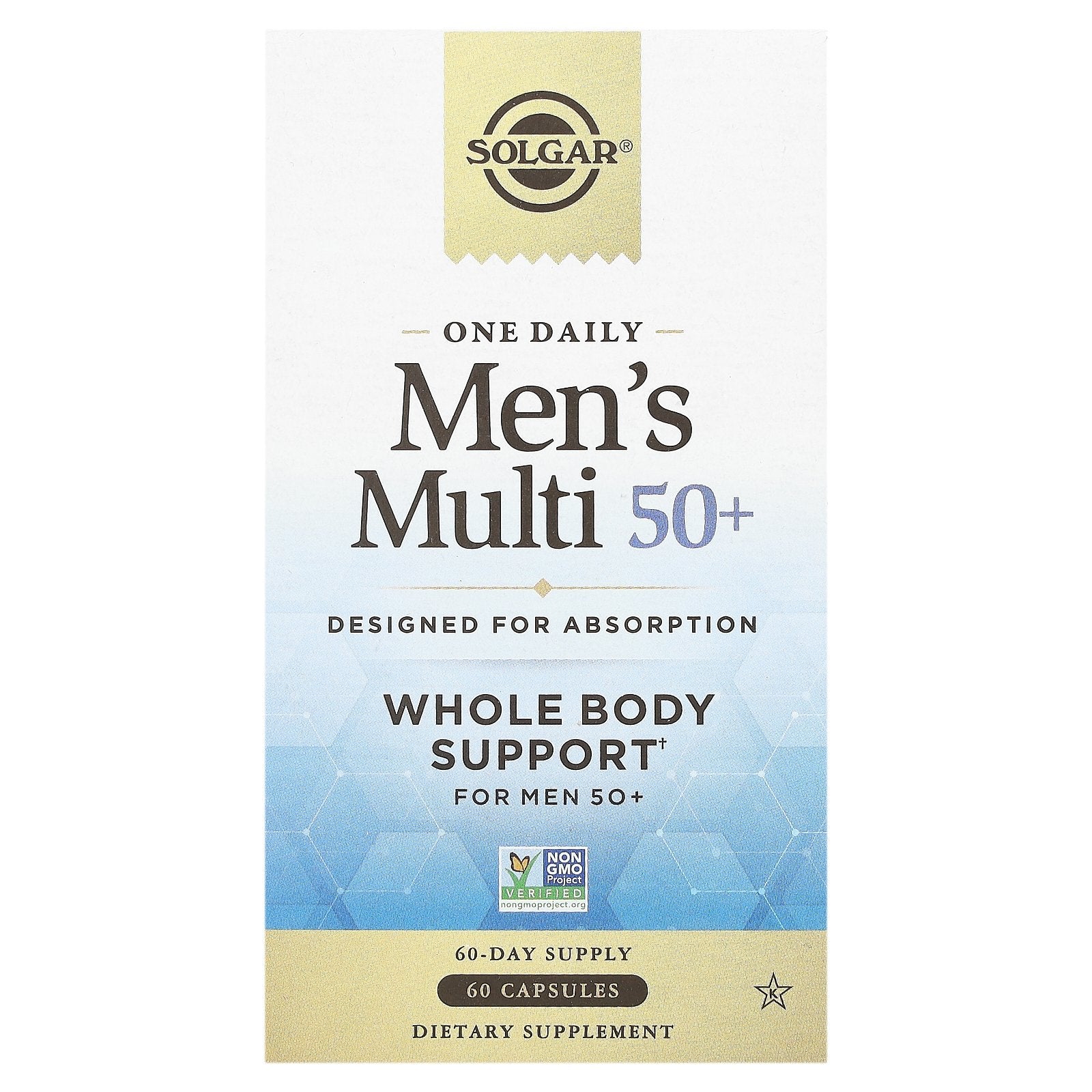 Solgar, One Daily Men's Multi 50+, 60 Capsules