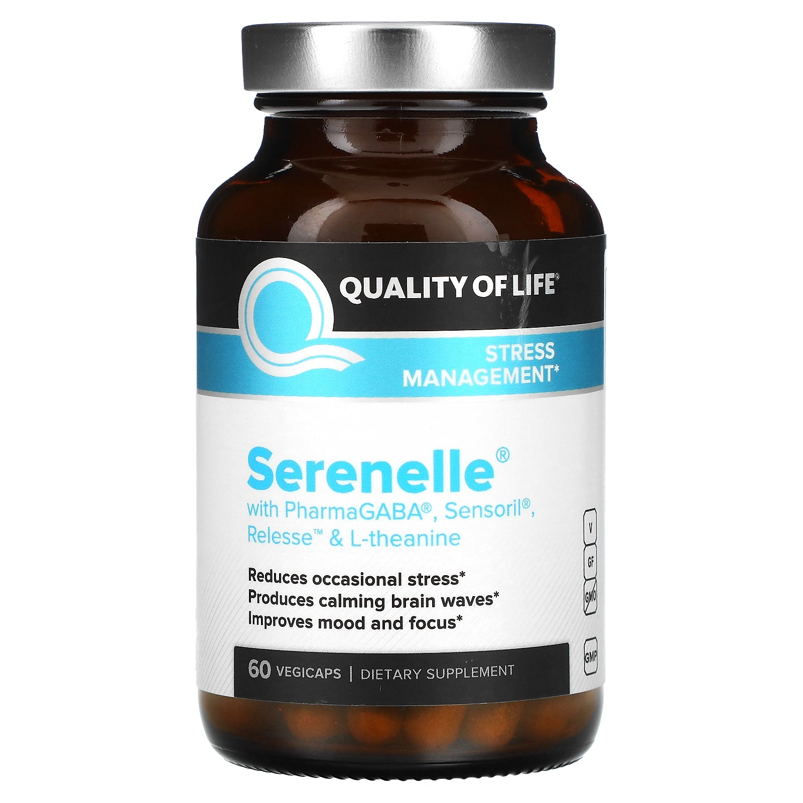 Quality of Life, Serenelle, Stress Management, 60 VegiCaps