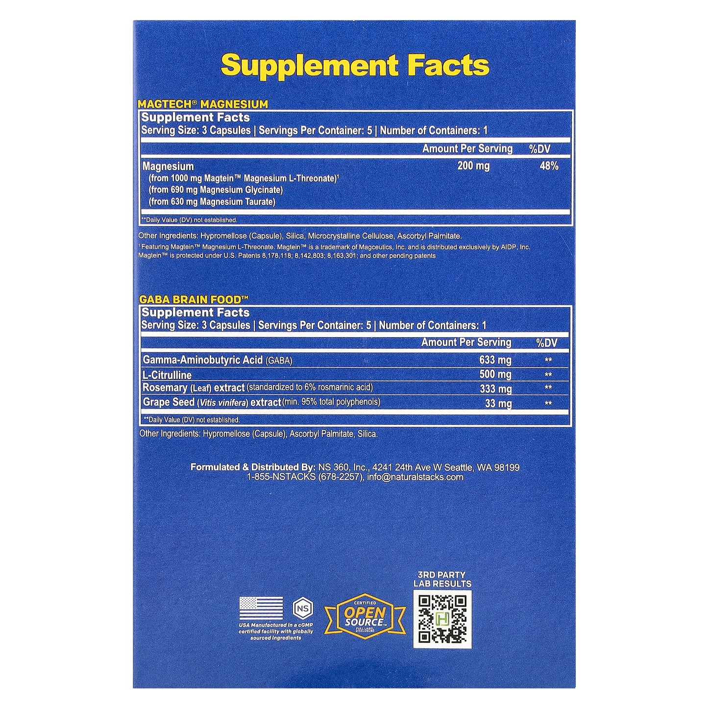 Natural Stacks, Sleep Stack, 2 Bottles, 15 Vegetarian Capsules Each