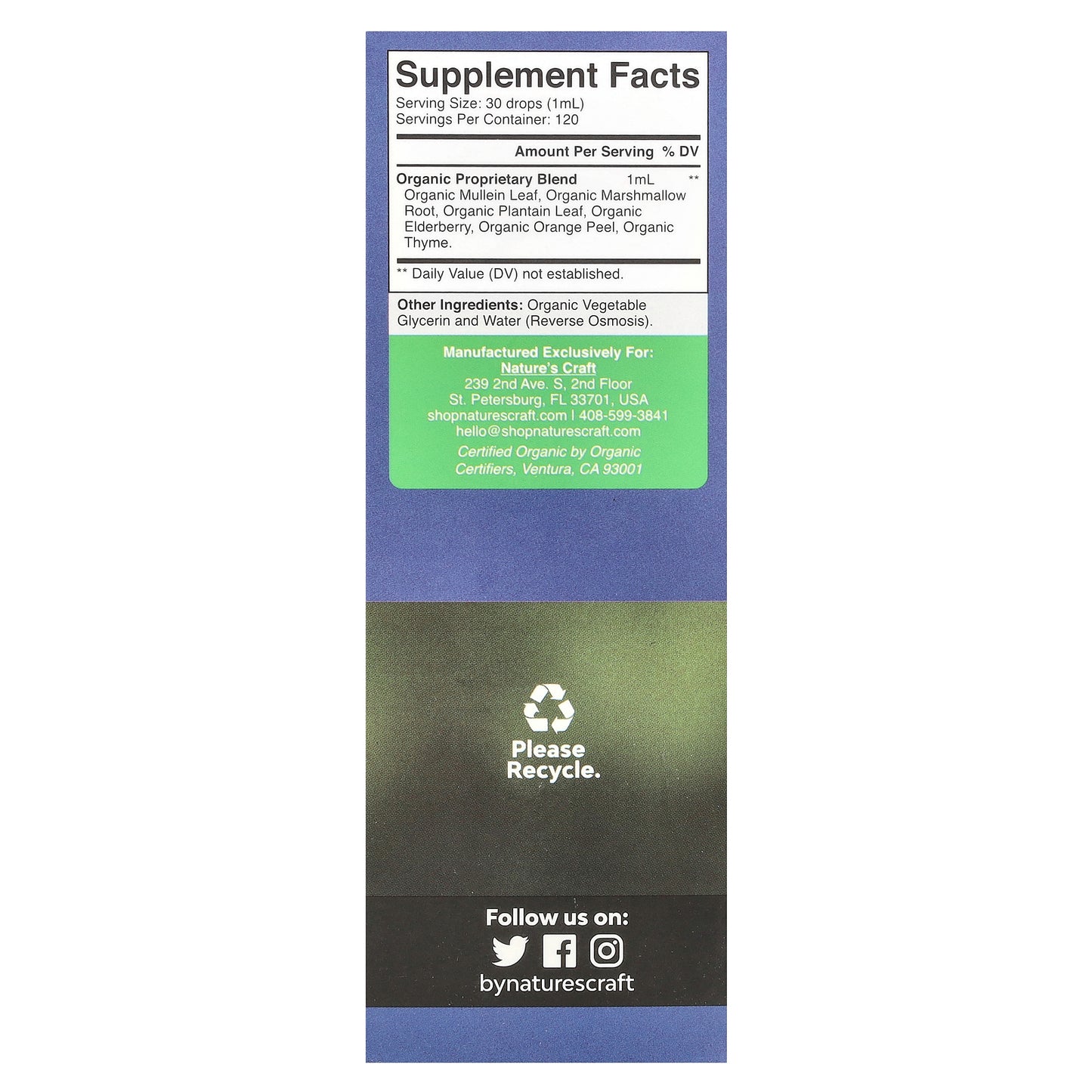 Nature's Craft, Lung Cleanse, 4 oz (120 ml)