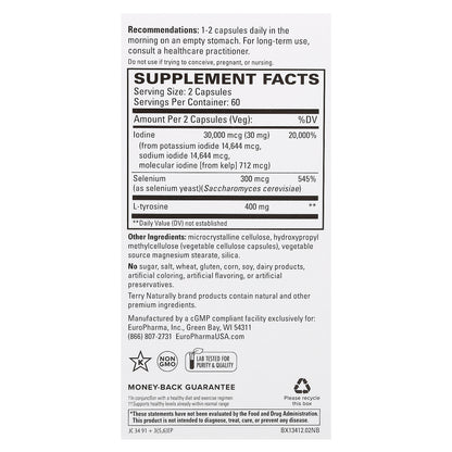 Terry Naturally, Thyroid Care Plus with Selenium, 120 Capsules