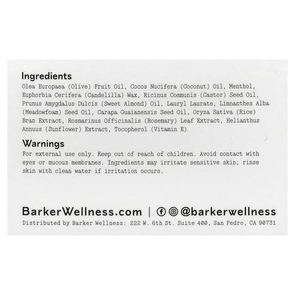 Barker Wellness Co, Muscle Therapy Balm, 4 oz (120 ml)