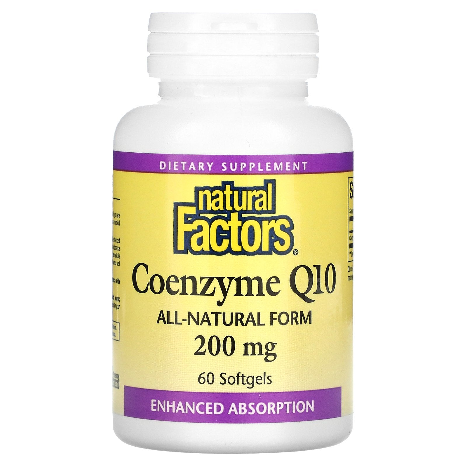 Natural Factors, Coenzyme Q10, 200 mg, 60 Softgels